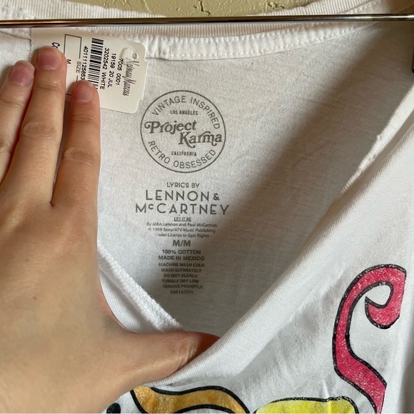 🚨FLASH SALE🚨 Neiman Marcus Project Karma Let It Be White Tee Shirt - Picture 7 of 10